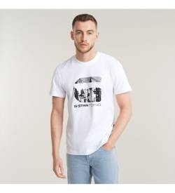 G-Star für Herren. D25708-C336-110 Tokio-T-Shirt weiß (L), Lässig, Kurzarm, Bio-Baumwolle, Nachhaltig von G-Star