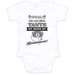 G-graphics Baby Body Egal, wie cool deine Tante ist, meine ist Krankenschwester! 250.0904 (3-6 Monate, weiß) von G-graphics