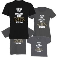 G-graphics T-Shirt Möge die Macht mit Mir sein & Möge die Macht mit Dir sein (Familienset, Einzelteile zum selbst zusammenstellen) Kinder- & Erwachsenen-T-Shirt-Set, mit Frontprint von G-graphics