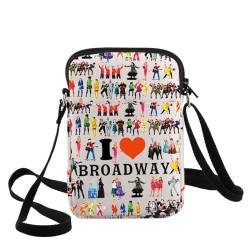 G2TUP Broadway Umhängetasche mit Musikcharakter, Broadway-Theater-Fans, Geschenk, "I Love Broadway"-Umhängetasche, Broadway Musical Merch, I Love Broadway CB von G2TUP