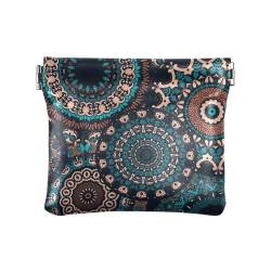 Mandala-Grün-Blau-Dunkel-Reise-Münzgeldbörse, Lippenstift-Tasche, Lippenstift-Halter für Geldbörse, Mandala Grün Blau Dunkel, Einheitsgröße, Muster: von GAIREG