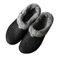 GALPADA 1 Paar Hausschuhe Aus Baumwolle Gefütterte Sandalen Pelziger Winterloafer Plüsch Hausschuhe Plüsch Winterhausschuhe Hausschuhe Aus Memory-Schaum Für Damen Obermaterial: Eva Black von GALPADA