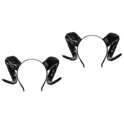 GALPADA 2St Horn Stirnband Kopfschmuck fashing costume kinder haarband Stirnbänder für Herren Halloween-Stierkostüm Stirnbänder für Männer Make-up-Stirnband Teufelskostüm für Damen von GALPADA