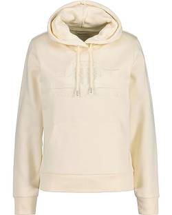 GANT Damen REG Tonal Shield Hoodie Kapuzenpullover, Linen, 32 von GANT