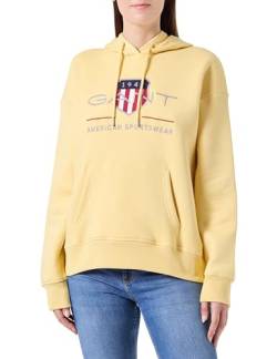 GANT Damen REL Archive Shield Hoodie Kapuzenpullover, Dusty Yellow, XS von GANT