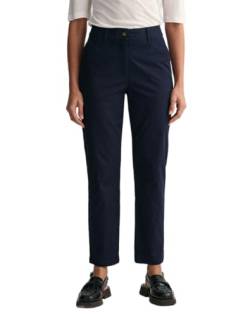 GANT Damen Slim Chinos Klassische Hose, Evening Blue, 34 von GANT