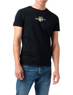 GANT Herren D.1 Pride SS T-Shirt, Black, 4XL von GANT