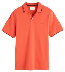 GANT Herren Tipping SS Pique Rugger, Burnt ORANGE, XL von GANT