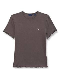 GANT Mädchen D2. Rib TOP T-Shirt, Dark Graphite, 122/128 von GANT