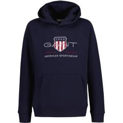 GANT Unisex Kinder Archive Shield Hoodie Kapuzenpullover, Evening Blue, 176 EU von GANT