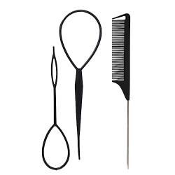 3 Stück French Braid Tool Elastic Hair Bands Remover Cutter Tail Comb Flechten Kämme für Haarstyling Haar Flechten Werkzeug Haar Flechten Hilfe Haar Flechten Assistent Haar Flechten Assistent Haar von GAOINTELL