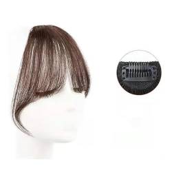 Pony-Clip, Air Bangs Perücke for Frauen mit natürlicher vorderer Stirn, unsichtbarer Haarklappe, rundes Gesicht, französischer Pony, gefälschter Pony,Air Bangs für Frauen(Brownish black) von GAOWINLY