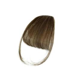 Pony-Clip, Echthaar-Pony, natürlicher Bang-Haarclip, Pony, Fransen mit Schläfen, Haarteil for Frauen, Clip-on-Air-Bang, 11,4 cm,Air Bangs für Frauen(Light Brown) von GAOWINLY