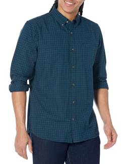 Gap Herren Long Sleeve Oxford Shirt Hemd mit Button-Down-Kragen, Schwarzes, buntes Gingham, Mittel von GAP