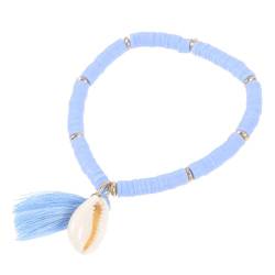 GAROZATION 1 Stk Vielseitiges Armband Aus Stretcharmbänder Für Damen Armband Für Frauen Fußkettchen Für Frauen Boho-schmuck Für Frauen Freundschaftsarmbänder Für Frauen Polymer-ton Blue von GAROZATION