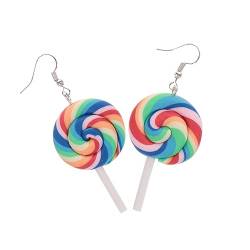 GAROZATION 4 Stück Ohrschmuck Zierohrringe Für Frauen Ohrringe Aus Regenbogen-lollipop-ohrringe Süße Ohrringe Bonbon-ohrringe Statement-ohrringe Für Frauen Kinder Creolen Für Mädchen von GAROZATION