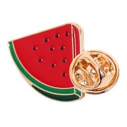 GAROZATION Brosche Früchte Emaille Pin Gewandkragennadel Brustnadel dekorativer Sommer Cardigan-Clips geburtstag wassermelone Kragenclip für Damen Retro-Pullover-Clips Zinklegierung rot von GAROZATION