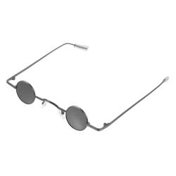 GAROZATION Kleine Runde Sonnenbrille Für Männer Und Frauen Kreative Dekorative Partybrille Schwarz Ideal Für Strandtage Und Festlichkeiten Trendige Accessoires Für Jeden Anlass von GAROZATION