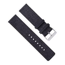 GARVALON 1Stk Canvas-Armband Anschauen Uhrenersatz Armband für Smartwatch-Bänder Ersatz-Armbänder Armbänder für Männer uhrenarmbänder ersatzband ansehen Uhrenarmband Nylon-Armband Black von GARVALON