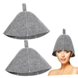 GARVALON 4 Stück Duschhaube Sauna-haartuch Sauna-badekappe Sauna-vishivka-hut Gorros Schlafmütze Herren Mütze Saunahut Aus Filz Hüte Und Mützen Für Herren Badehaushut Bademütze Grey Gefühlt von GARVALON