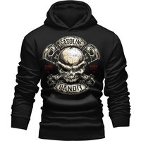 GASOLINE BANDIT® Kapuzensweatshirt Hoodie für Motorradfahrer - Piston Skull von GASOLINE BANDIT