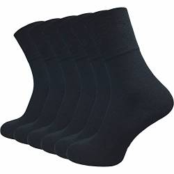 GAWILO Herren Bambus Socken (6er-Pack) ohne Gummidruck | Viskose aus Bambus Zellstoff (43-46, schwarz) von GAWILO