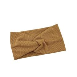 Haarband Damen Frauen Mädchen Einfarbig Stirnbänder Gestrickte Baumwolle Haar Bands Vintage Kreuz Turban Verband Bandanas Haarbänder Haar Zubehör(5) von GCYEIDMA