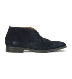 GEOX für Herren. U028QE 00022 U Rezzonico navy Lederstiefeletten (41), Wohnung, Wildleder, Schnürsenkel, Lässig, Marine von GEOX