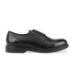 GEOX für Herren. U16DCD 00043 Lederschuhe Ottavio schwarz (42), Wohnung, Schnürsenkel, Lässig, Party, Klassisch von GEOX