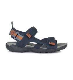 GEOX für Herren. U4550B 01150 Sandalen U Terreno navy (46), Wohnung, Klettverschluss, Lässig, Sportlich, Draußen, Marine von GEOX