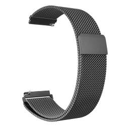 GEZHUCAO Uhrenarmband Aus Edelstahl – Magnetverschluss 10mm – 24mm Modisches Milanaise-Uhrenarmband Passt Auf 98% Herkömmliche Uhren Und Smartwatches(Black,14MM) von GEZHUCAO