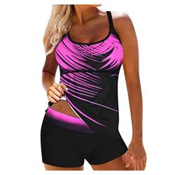 GFPGNDFHG Damen kosmisk Tankini Set, Schwarz Cut Out Badeanzug Damen Tankini Frauen Tankini 46 Summer Beach Kleidung mit Oberteile und Badeshorts Bademode Beachwear von GFPGNDFHG