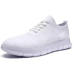 GHFKKB Turnschuhe Herren Atmungsaktive Sportschuhe Sommer Schuhe Laufschuhe Leichte Sneakers für Jogging Tennis Fitnessstudio Bequeme Hallenschuhe Freizeit Schnürhalbschuhe Weiß 41 von GHFKKB