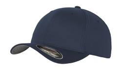 GIDUTEX Flexfit Unisex Wooly Combed Cap inkl. Schlüsselband graue Unterseite Baseball Cap Basecap (DE/NL/SE/PL, Alphanumerisch, L, XL, Navy) von GIDUTEX