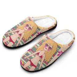 GIOKQB Bikini-Mädchen Hausschuhe Damen Warme Kunstwolle Memory Foam Slippers Rutschfeste Pantoffeln von GIOKQB