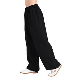 GImLy Kung Fu Hosen Tai Chi Und Wing Chun Herrenhose Damen Kampfsport Taiji Training Hose Qigong Shaolin Weite Beine Knickerbocker Jogginghose Freizeithose,002,S von GImLy