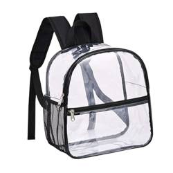 GLSTOY Transparenter Rucksack Aus PVC Durchsichtige Büchertasche Mit Verstellbaren Gepolsterten Trägern Ideal Für Schule Arbeit Und Reisen Große Kapazität von GLSTOY