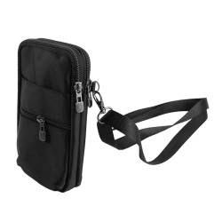 GLSTOY Umhängetasche Für Mobiltelefone Große Schulter Aufbewahrungstasche Schwarz Ideal Für Reisepass Und Kopfhörer Vielseitige Crossbody Tasche Für Damen Mit Praktischen Fächern von GLSTOY