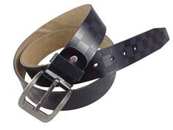 Gürtel Echt Leder Herren Damen Ledergürtel Kvadraten Jeansgürtel Belt 3,5 mm Farbe und Große nach Wahl (Schwarz, 125) von GMMH