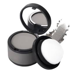 Haaransatz Puder, 2024 Neu Instant Fleckfreies Wasserfestes Haarpuder Ansatzpuder Styling Powder für Frauen und Männer, Hairline Powder für dünner werdendes Haar 4g (Duftend grau, 1 Stück) von GMTEO