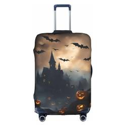 GMVVAC Halloween Fliegende Fledermäuse 3 Druck Fashion Design Reisegepäck Schutzhüllen Waschbare Polyester Kofferhülle, weiß, S von GMVVAC