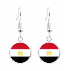 Mode Persönlichkeit Ägypten Flagge Creolen Für Frauen Dicke Ägypten Patriotische Tropfen Ohrringe, Haken Tropfen Ohrringe Für Mädchen Geburtstag Weihnachten Schmuck Geschenke Für Frauen Mädc von GONMFKM