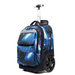 GOTYKE Laptop Trolley Rucksack Business Rolling Laptop Rucksack mit Rädern Handgepäck Groß Rucksack Laptoptasche Rollkoffer für Herren Damen wasserdichte Aktenkoffer(8) von GOTYKE