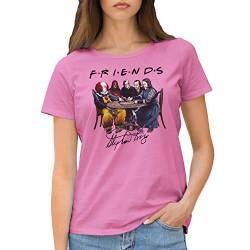 Friends Horror Movies Inspired by Stephen King Characters Anime Damen Rose T-Shirt Size M von GR8Shop