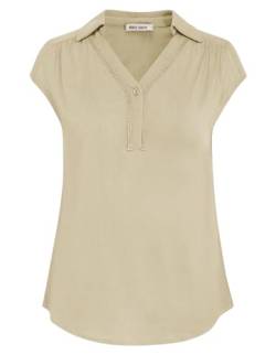 GRACE KARIN Damen Elegant Kurzarmbluse Sommer Lässig Basic Shirt Elegant V-Ausschnitt Oberteil Aprikose XL von GRACE KARIN
