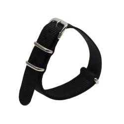 GREB 16–22 mm Nylon-Uhrenarmband, wasserdichtes Uhrenarmband, geeignet für Nylon-Sportuhren,Schwarz,22mm von GREB