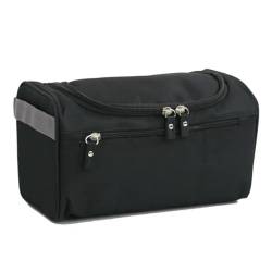 Kosmetiktasche Reißverschluss Mann Frauen wasserdichte Make-up Tasche Kosmetiktasche Beauty Case Make Up Organizer Kulturbeutel Kits Aufbewahrung Reise Waschbeutel Make Up Bag (Color : Black) von GSCLZ