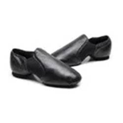 Salsa-Tanzschuhe aus Leder, zum Reinschlüpfen, Jazzschuhe, volle Sohle, Jazzschuhe für Damen und Herren, Schwarz , 30 EU von GSJNHY