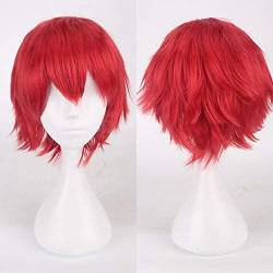 Cosplay Wig Cosplay Fashion Wig Perücke Kurz Brewavy Männer Weiß Weiß Weiß Blau Lila Rosa Rot Orange Grau Silber Anime Synthetisches Haar Mode Perücke Andere Stil 6(Color : Style10,Ta von GSTINBLING