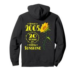 20. Geburtstag 20 Years of Sunshine Sunflower Lover Born 2005 Pullover Hoodie von GTee Vintage 20th Birthday Version 2025